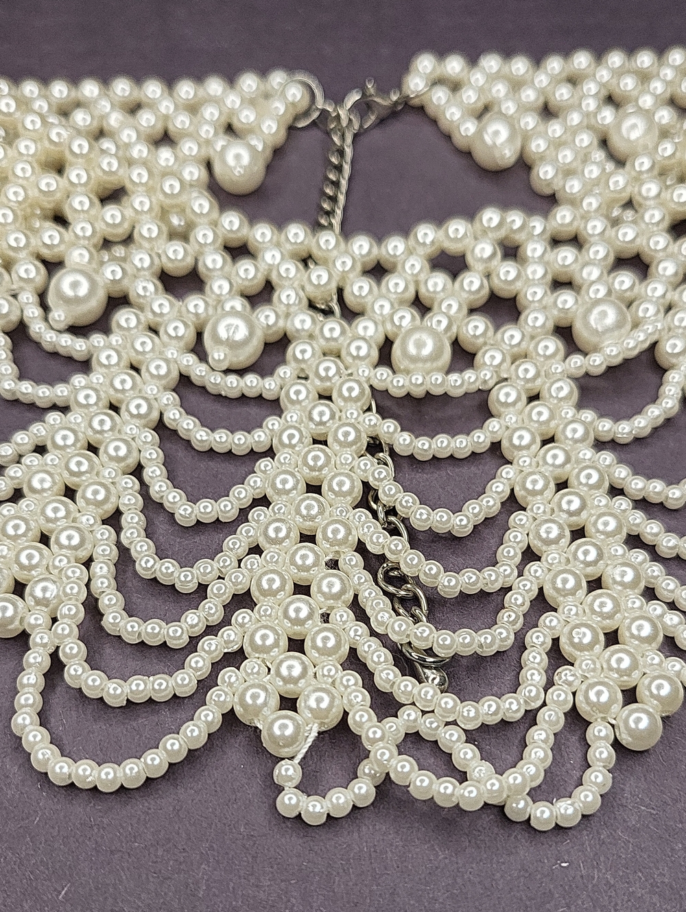 Elegant Ivory Pearl Statement Necklace